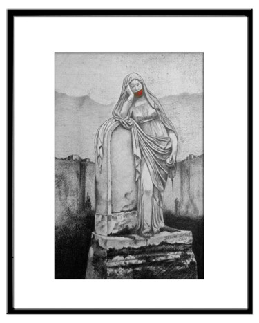 Dessin intitulée "SILENCE À DURÉE IND…" par Thierry Garnier-Lafond, Œuvre d'art originale, Crayon