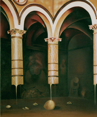 Peinture intitulée "Soutien parroissiale" par Thierry Garnier-Lafond, Œuvre d'art originale, Huile