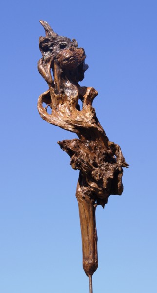 Sculptuur getiteld "Corrida" door Thierry Girou, Origineel Kunstwerk, Hout