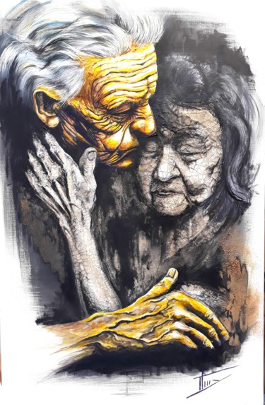 Jusqu'à ce que la mort nous sépare Peinture intitulée "Jusqu'à ce que la m…" par Thierry Godefroid, Œuvre d'art originale, Acrylique