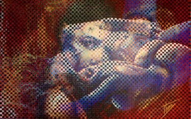 Картина под названием "a woman with a woman" - Thierry Godefroid, Подлинное произведение искусства, Акрил