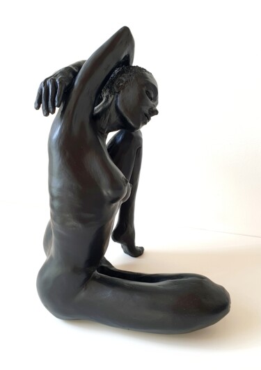 Sculpture intitulée "bois d'ébène" par Thierry Godefroid, Œuvre d'art originale, Terre cuite