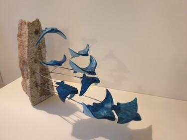 Escultura titulada "l'envol" por Thierry Godefroid, Obra de arte original, Terracota