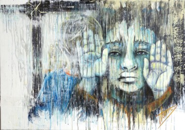 Peinture intitulée "l-enfant-melancoliq…" par Thierry Godefroid, Œuvre d'art originale, Acrylique