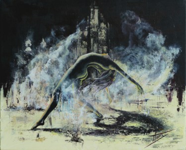 Peinture intitulée "poussière d'étoile-" par Thierry Godefroid, Œuvre d'art originale, Acrylique