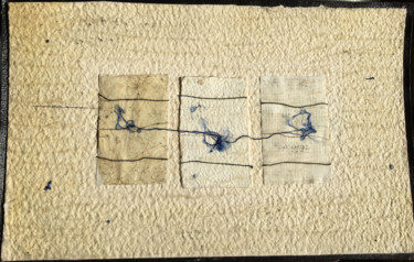 Κολάζ με τίτλο "Fibres" από Jean Tégé, Αυθεντικά έργα τέχνης, Κολάζ