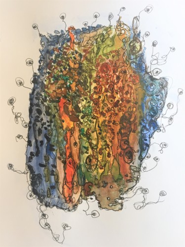 Drawing titled "Magma" by Thierry Guilbert, Original Artwork