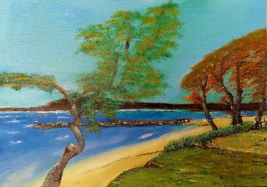 Malerei mit dem Titel "Ensenada" von John Des Îles, Original-Kunstwerk, Öl