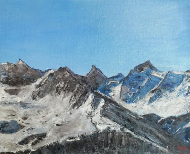 Peinture intitulée "Matterhorn" par John Des Îles, Œuvre d'art originale, Huile