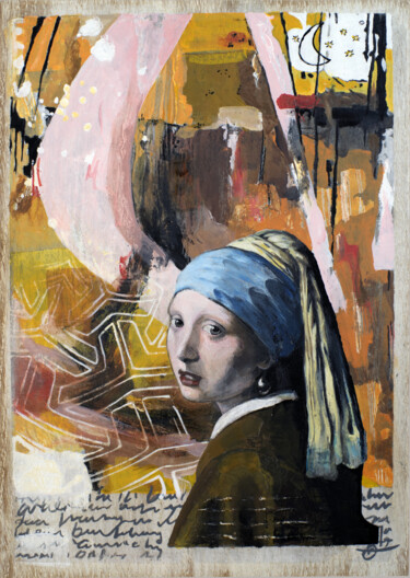 Malerei mit dem Titel "La Jeune Fille à la…" von Thierry Legrand (ziiart), Original-Kunstwerk, Acryl
