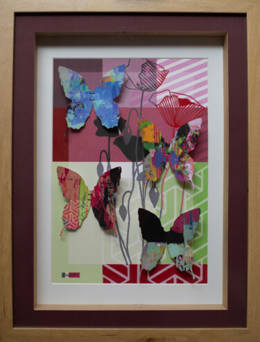 雕塑 标题为“Papillon collection…” 由Thierry Legrand (ziiart), 原创艺术品, 墨 安装在纸板上
