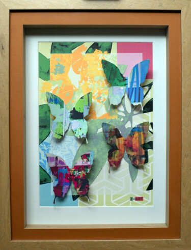 Sculpture titled "Papillon Collection…" by Thierry Legrand (ziiart), Original Artwork, Ink Mounted on Cardboard