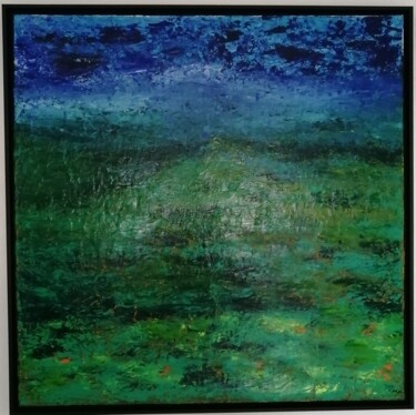 Painting titled "Horizons lointains…" by Thierry Menechal (THIME), Original Artwork, Oil Mounted on Wood Stretcher frame