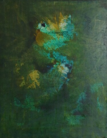 Peinture intitulée "NEW GREEN" par Thierry Menechal (THIME), Œuvre d'art originale, Pigments