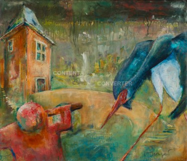 Картина под названием "dialogue 3" - Thierry Merget, Подлинное произведение искусства, Акрил Установлен на Деревянная рама д…