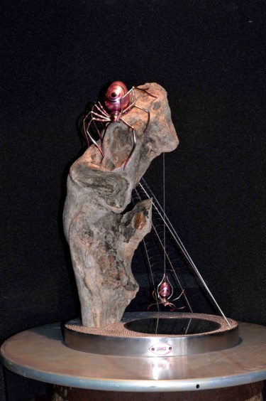 Sculpture titled "Phobie" by Mouss, Original Artwork, Metals