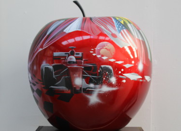 Escultura intitulada "Red formule 1" por Thierry Mordant, Obras de arte originais, Acrílico