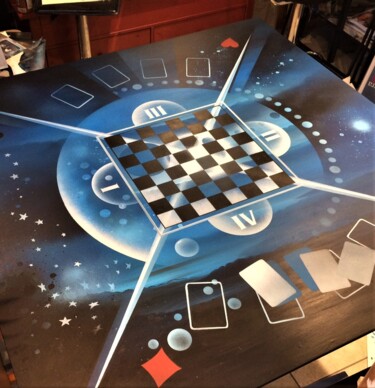 Design mit dem Titel "TABLE HAUTE "GAMES…" von Thierry Mordant, Original-Kunstwerk, Möbel