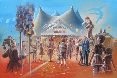Painting titled ""CIRQUE VAUDREUIL D…" by Thierry Mordant, Original Artwork, Acrylic