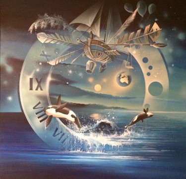 Pintura titulada "Orques en Liberté" por Thierry Mordant, Obra de arte original, Acrílico Montado en Bastidor de camilla de…