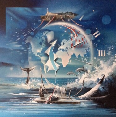 Terre Méditerranée Peinture intitulée "Terre Méditerranée" par Thierry Mordant, Œuvre d'art originale, Acrylique Monté sur Châssis en bois