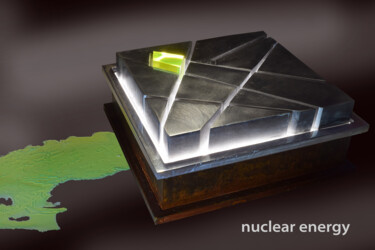 Sculpture titled "nuclear energy" by Thierry Palaz, Original Artwork, Metals