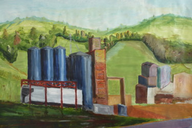 Schilderij getiteld "industrie05.jpg" door Thyus, Origineel Kunstwerk, Acryl