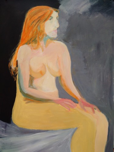Peinture intitulée "Orange" par Thyus, Œuvre d'art originale, Acrylique