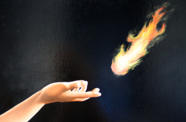 Peinture intitulée "La lumière de l'âme…" par Thierry Robert, Œuvre d'art originale, Huile