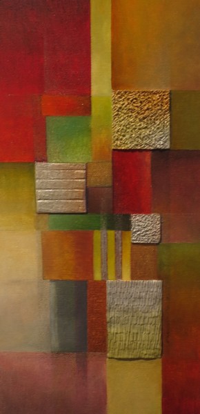 Painting titled "combinaison rectang…" by Thierry Robin, Original Artwork