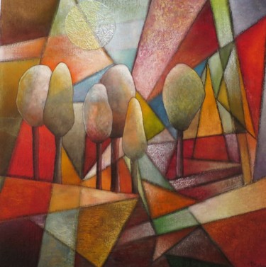 Pintura intitulada "le bosquet" por Thierry Robin, Obras de arte originais