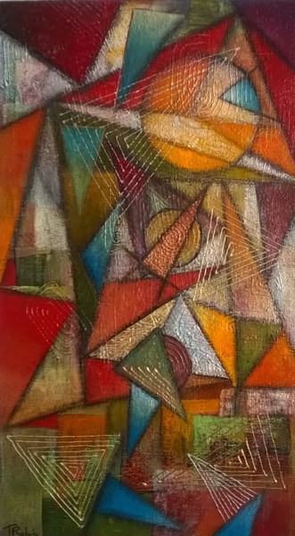 Painting titled "Abstraction 4" by Thierry Robin, Original Artwork