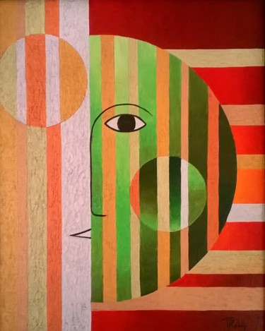 Painting titled "Regard 4" by Thierry Robin, Original Artwork