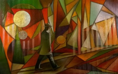 Pintura titulada "Retrouver le chemin" por Thierry Robin, Obra de arte original, Gouache