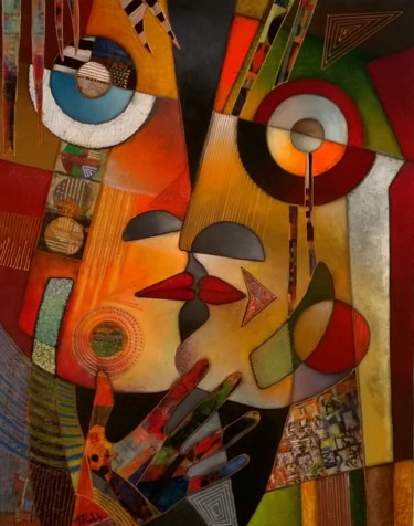 Peinture intitulée "Africa" par Thierry Robin, Œuvre d'art originale, Gouache