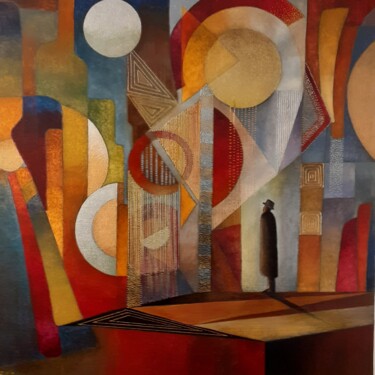 Картина под названием "Splendide hasard" - Thierry Robin, Подлинное произведение искусства, Гуашь Установлен на Деревянная р…