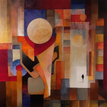 Картина под названием "Le passage" - Thierry Robin, Подлинное произведение искусства, Гуашь Установлен на Деревянная рама дл…