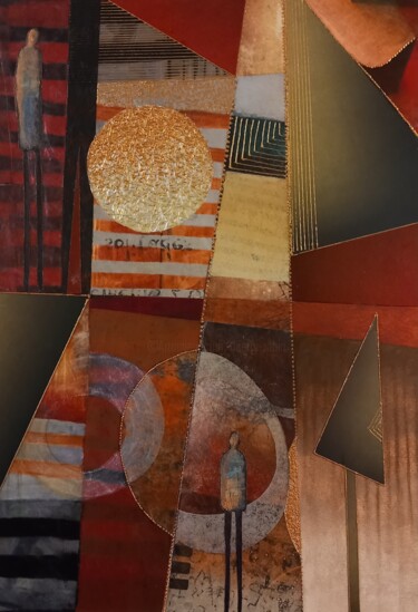 Collages titled "L'un sans l'autre" by Thierry Robin, Original Artwork, Collages Mounted on Cardboard