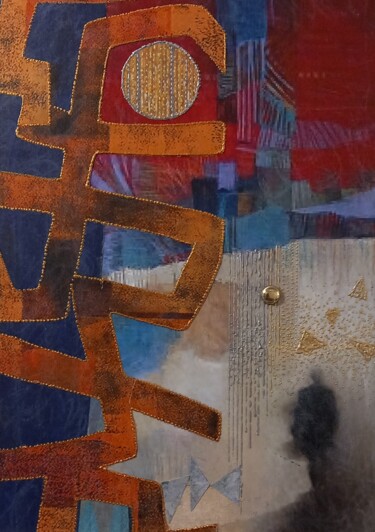 Collages titled "S'évader" by Thierry Robin, Original Artwork, Collages Mounted on Cardboard