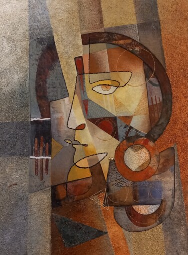 Collages titled "Le sage nouvelle ve…" by Thierry Robin, Original Artwork, Collages Mounted on Cardboard