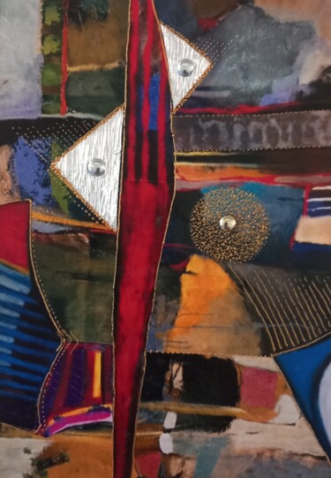 Collages intitulée "Formes et couleurs…" par Thierry Robin, Œuvre d'art originale, Collages Monté sur Carton