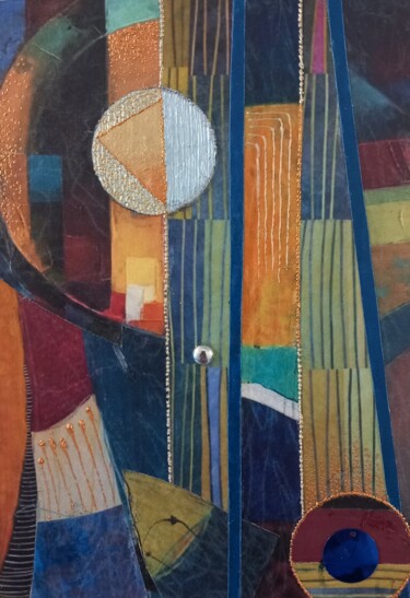 Κολάζ με τίτλο "Formes et couleurs…" από Thierry Robin, Αυθεντικά έργα τέχνης, Κολάζ Τοποθετήθηκε στο Χαρτόνι