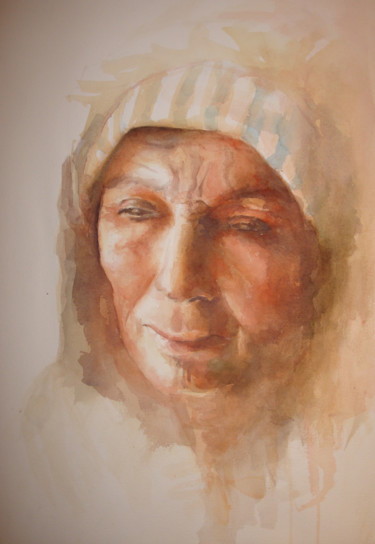 Painting titled "Heida" by Thierry Seurre, Original Artwork, Watercolor