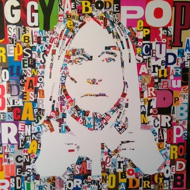 Collages titulada "IGGY POP" por Thierry Spada, Obra de arte original, Recortes