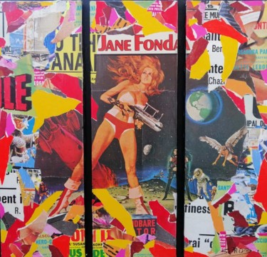 Collages intitulée "Barbarella" par Thierry Spada, Œuvre d'art originale, Collages