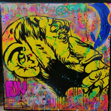 Painting titled "Monkey" by Thierry Spada, Original Artwork, Acrylic