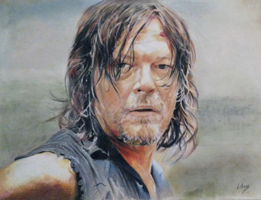 Dibujo titulada "Daryl" por Thierry Villers, Obra de arte original, Lápiz