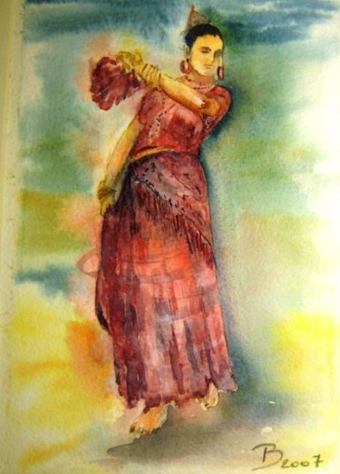 Peinture intitulée "flamenca" par Thierry Braem, Œuvre d'art originale