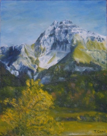 Painting titled "Ferrand l'été" by Thierry Cano, Original Artwork, Oil