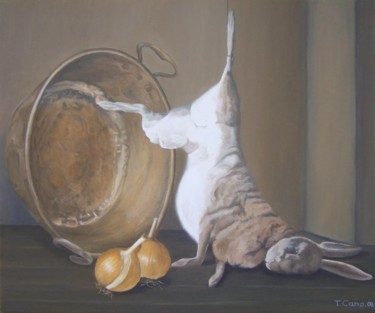 Painting titled "Nature morte avec l…" by Thierry Cano, Original Artwork, Oil